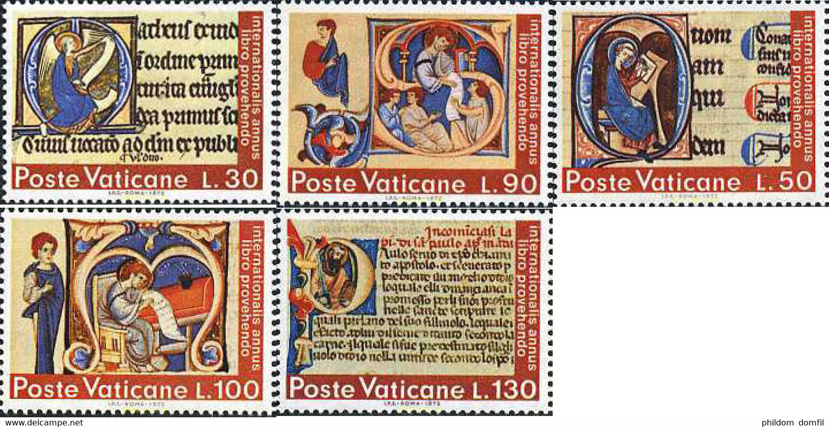 116446 MNH VATICANO 1972 AÑO INTERNACIONAL DEL LIBRO - Gebraucht