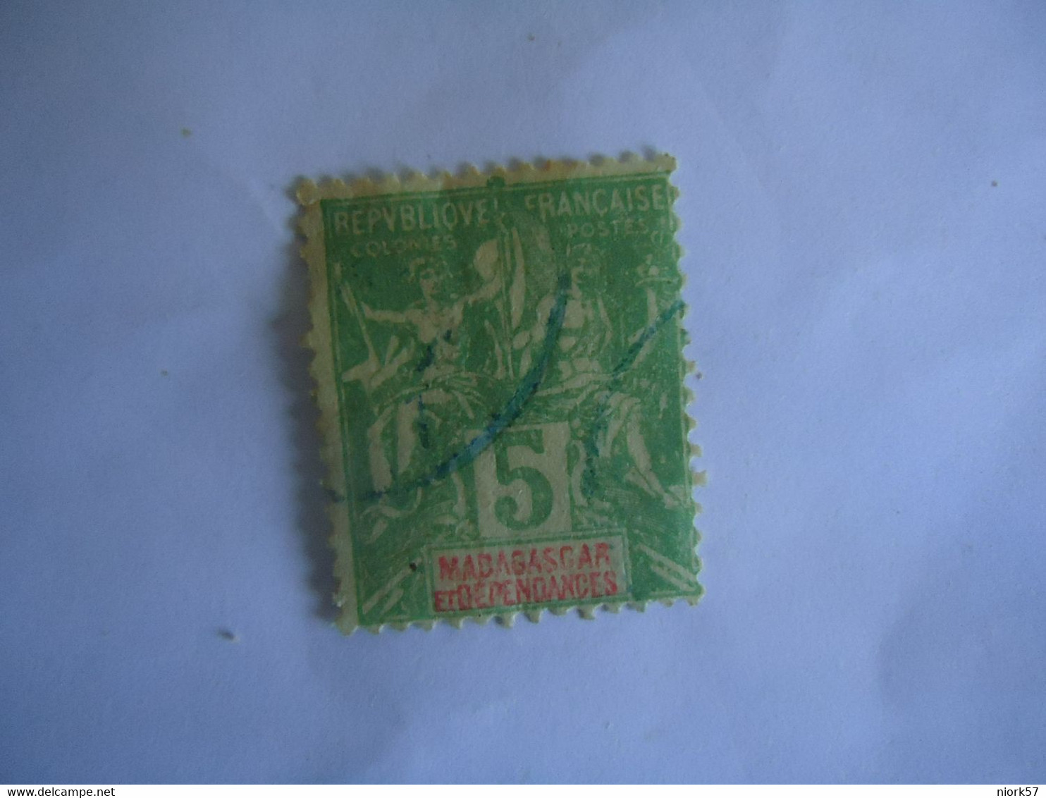 MADACASCAR  FRANCE  COLONIES USED   STAMP 5C - Other & Unclassified
