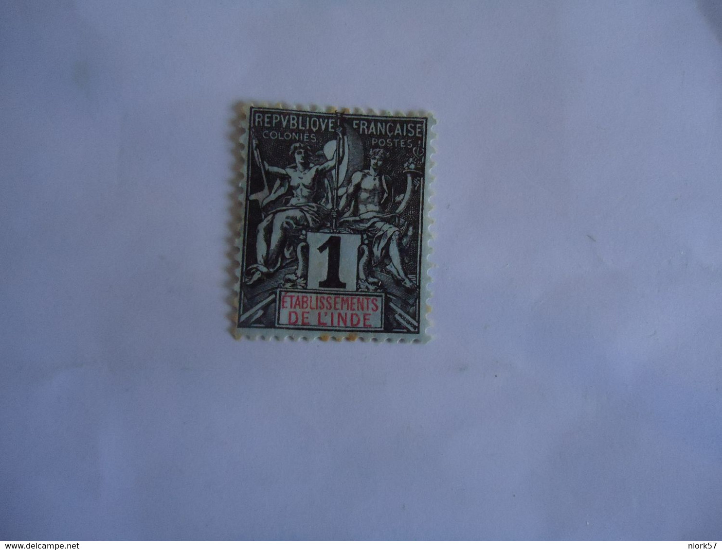 INDIA  FRANCE  COLONIES MLN  STAMP 1C - Autres & Non Classés