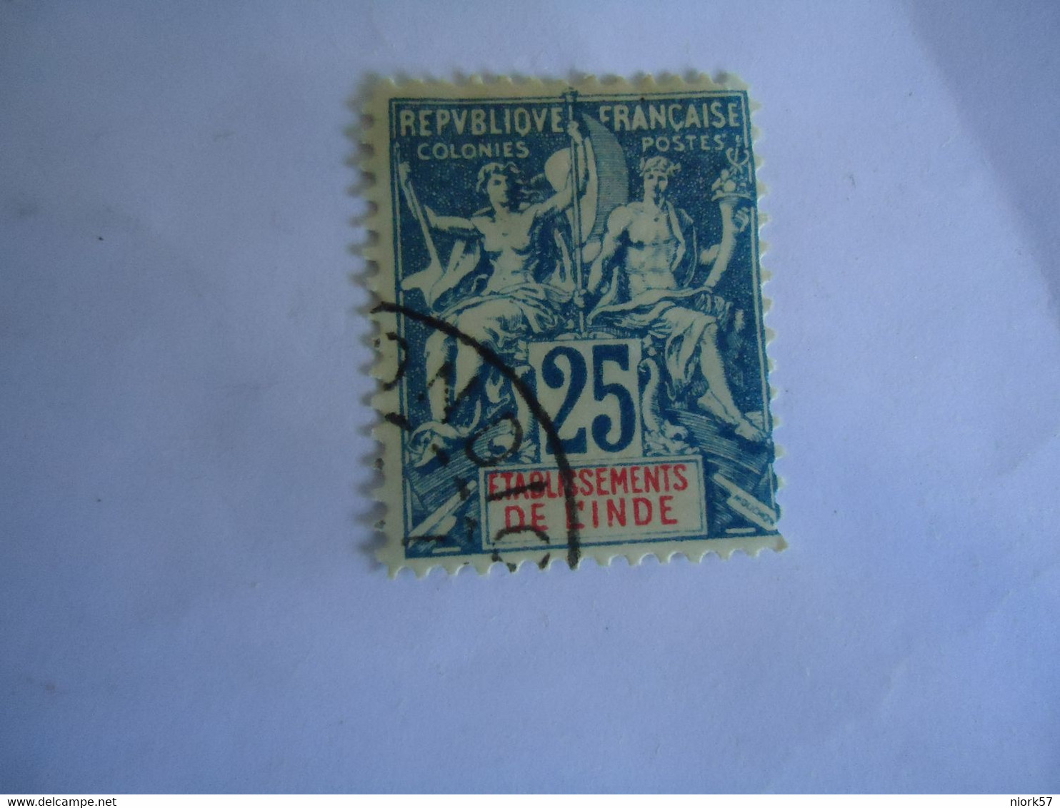 INDIA  FRANCE  COLONIES  USED   STAMPS 25C - Sonstige & Ohne Zuordnung