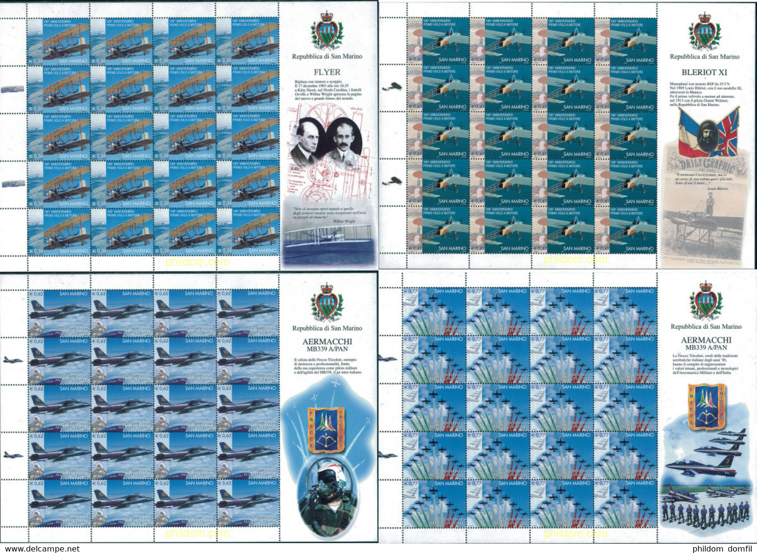 126532 MNH SAN MARINO 2003 CENTENARIO DE LA AVIACION - Gebraucht