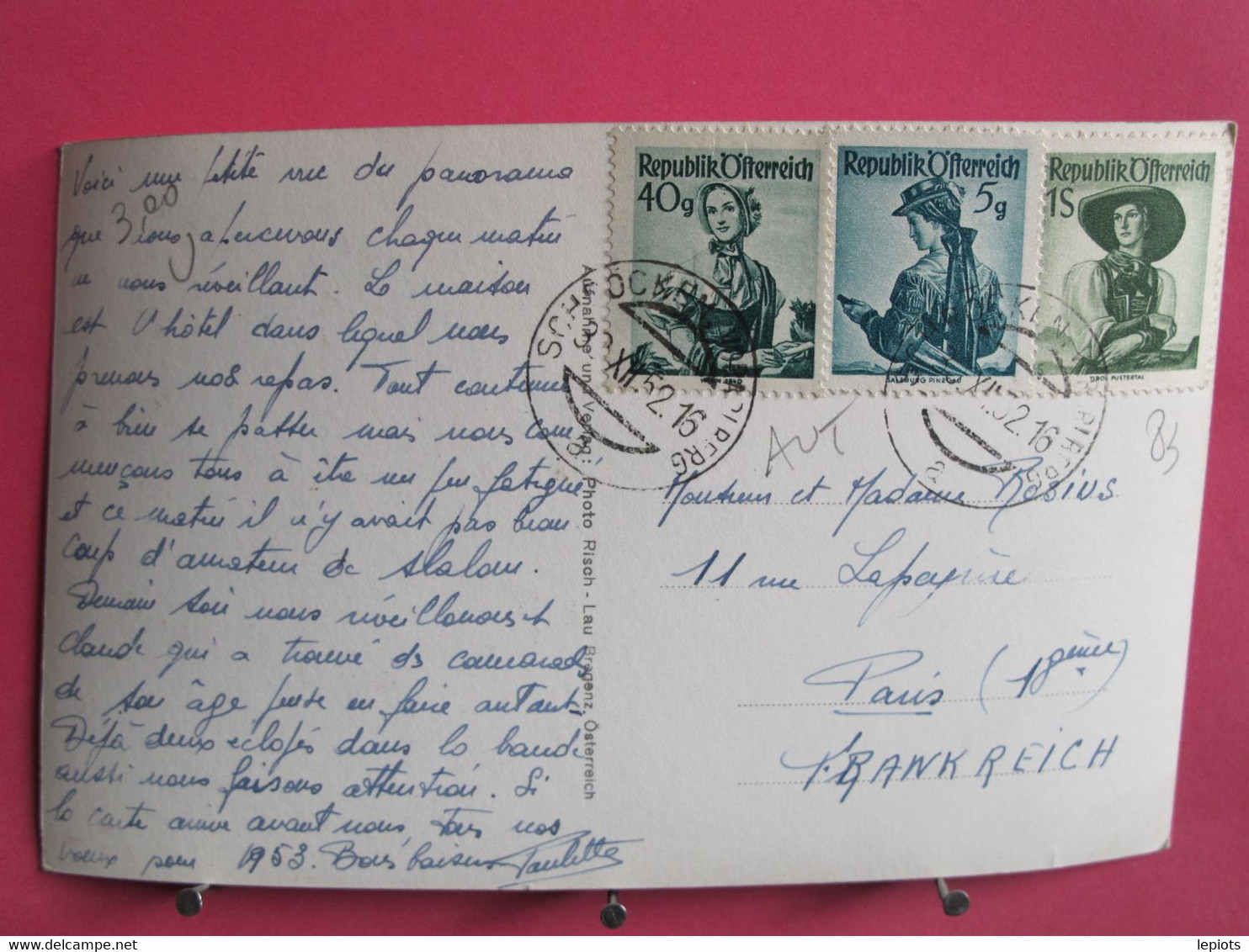 Visuel Très Peu Courant - Autriche - Gasthof Tannberg Schröcken Bregenzerwald - 3 Jolis Timbres - R/verso - Schröcken