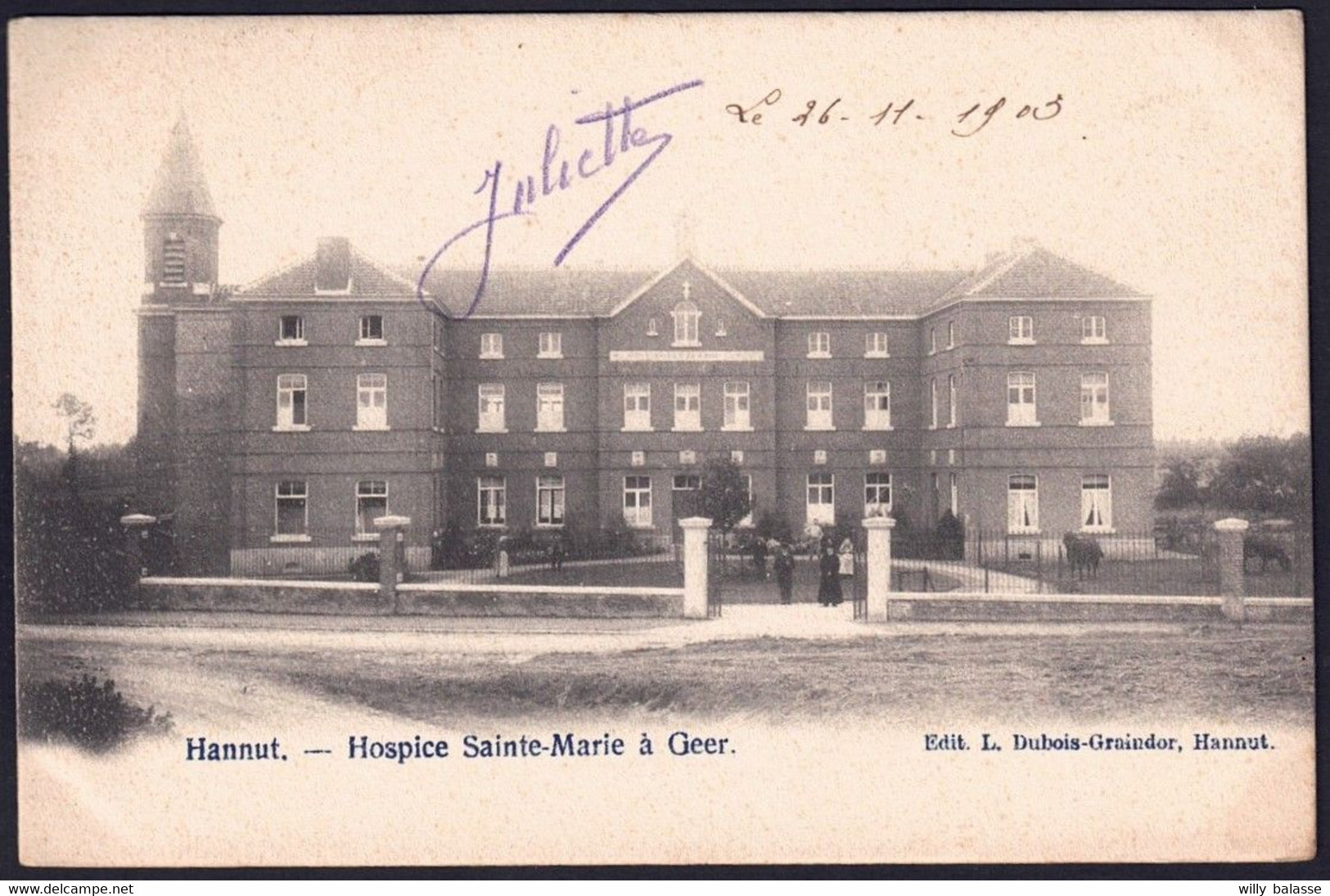 +++ CPA - HANNUT - Hospice Ste Marie à GEER - 1903  // - Hannuit