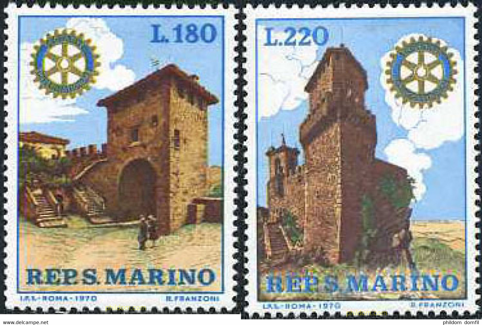 140882 MNH SAN MARINO 1970 ROTARY INTERNATIONAL - Oblitérés