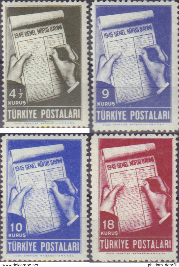 599114 HINGED TURQUIA 1945 CENSO DE LA POBLACION - ...-1858 Prephilately