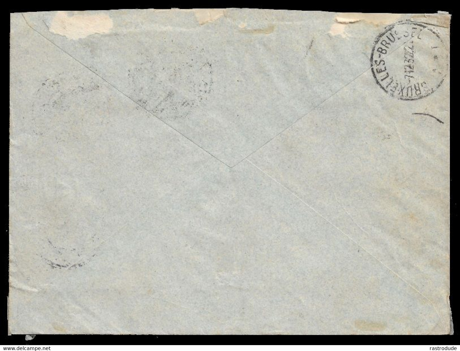 1932 AIRMAIL FLUGPOST - MIXED FRANKING BELGIUM LUXEMBURG TO UK - Yv. 2,3,4,5 + Yv. 1 - Briefe U. Dokumente