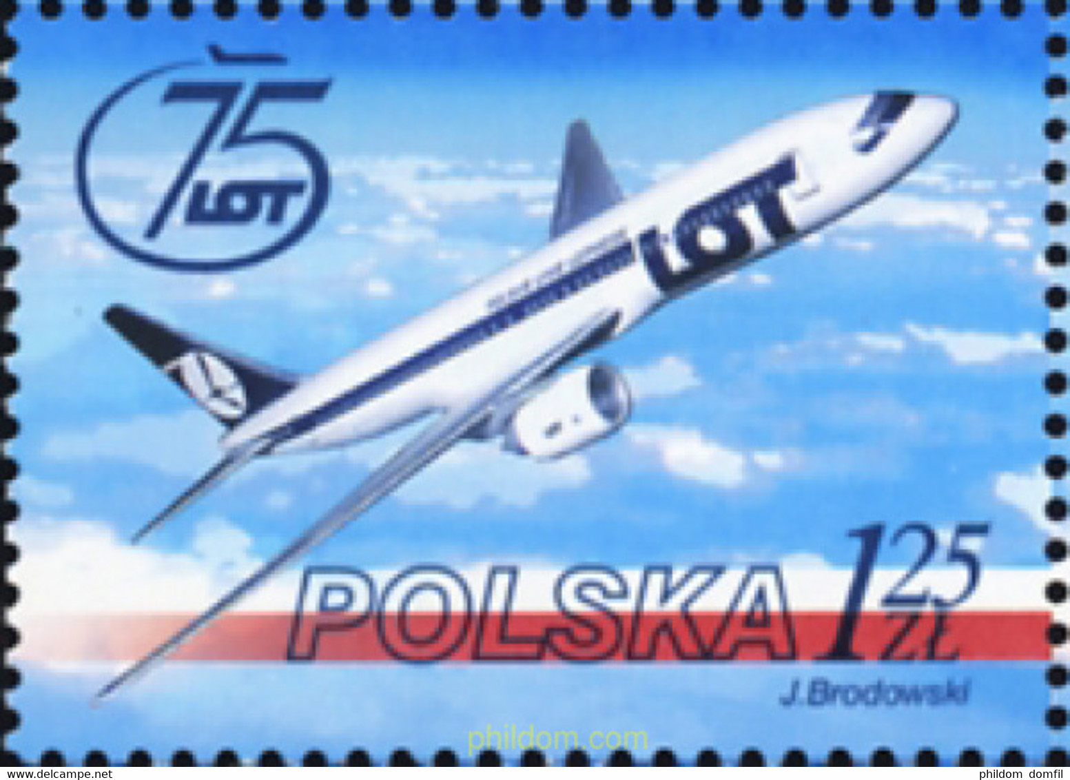 169542 MNH POLONIA 2004 75 ANIVERSARIO DE LA COMPAÑIA AEREA POLACA - Ohne Zuordnung