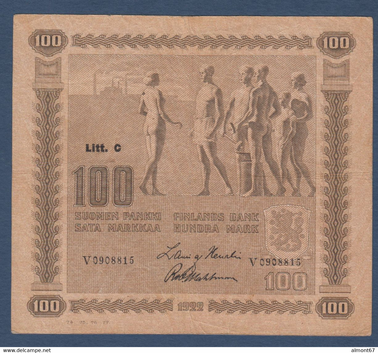 FINLANDE  - 100 Mark  De 1922 - Finnland