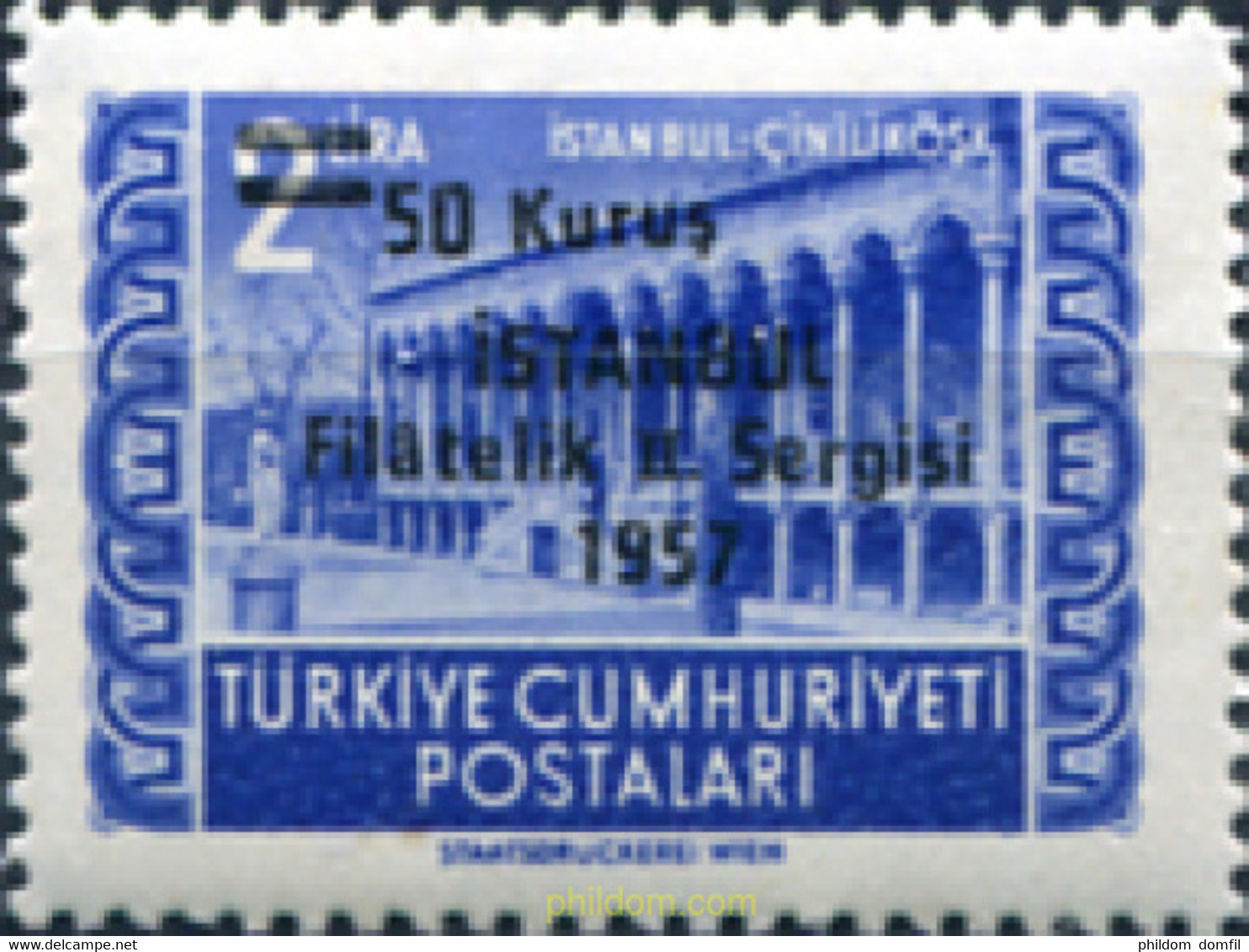 171677 MNH TURQUIA 1957 2 EXPOSICION FILATELICA DE ESTAMBUL - ...-1858 Vorphilatelie