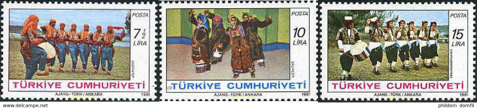 173053 MNH TURQUIA 1981 DANZAS FOLCLORICAS - Verzamelingen & Reeksen