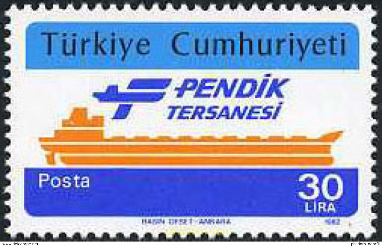 173120 MNH TURQUIA 1982 INAUGURACION DEL ASTILLERO NAVAL DE PENDIK - Verzamelingen & Reeksen