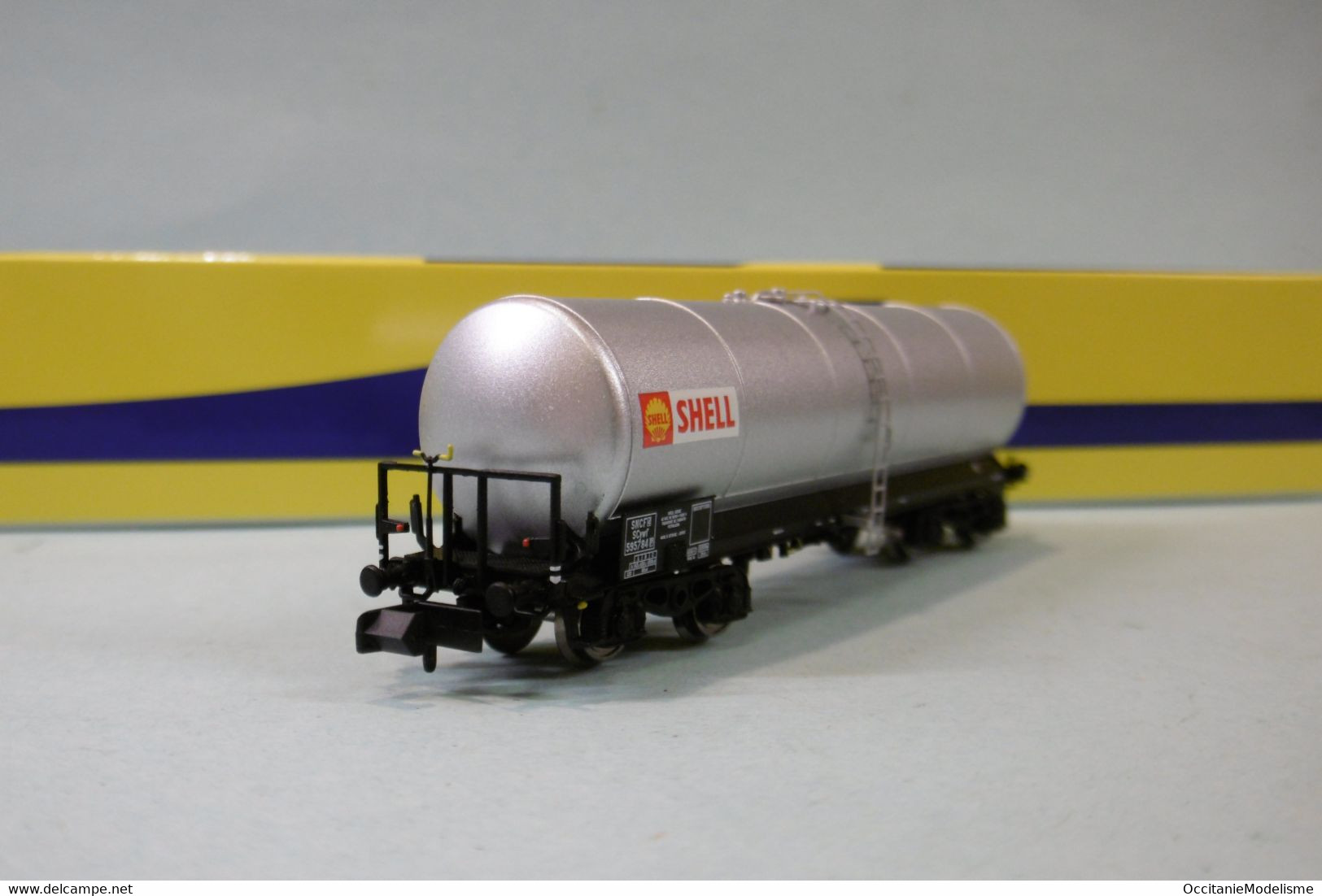 REE Mikadotrain - WAGON CITERNE ANF Longue SHELL ép. III SNCF Réf. NW-237 Neuf NBO N 1/160 - Goods Waggons (wagons)