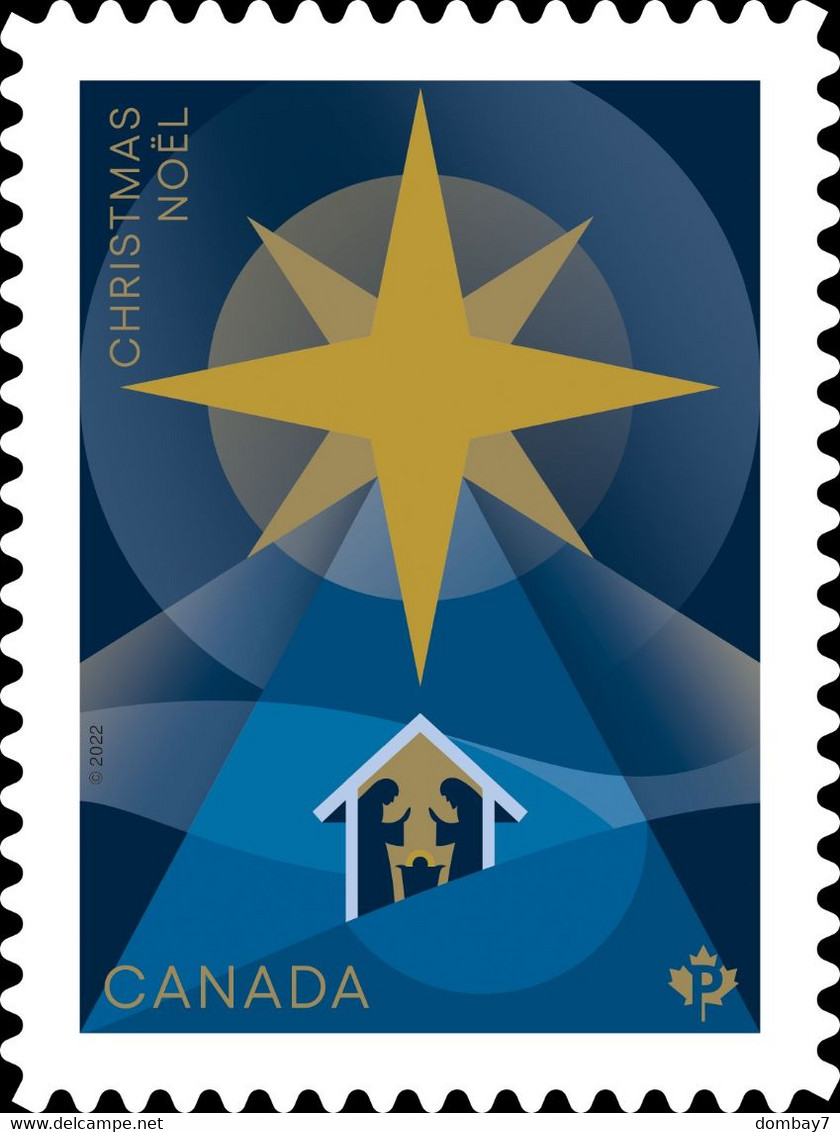 Qc. STAR OF BETHLEHEM = NATIVITY = CHRISTMAS = FRONT Booklet Page Of 6 Stamps MNH Canada 2022 - Unused Stamps