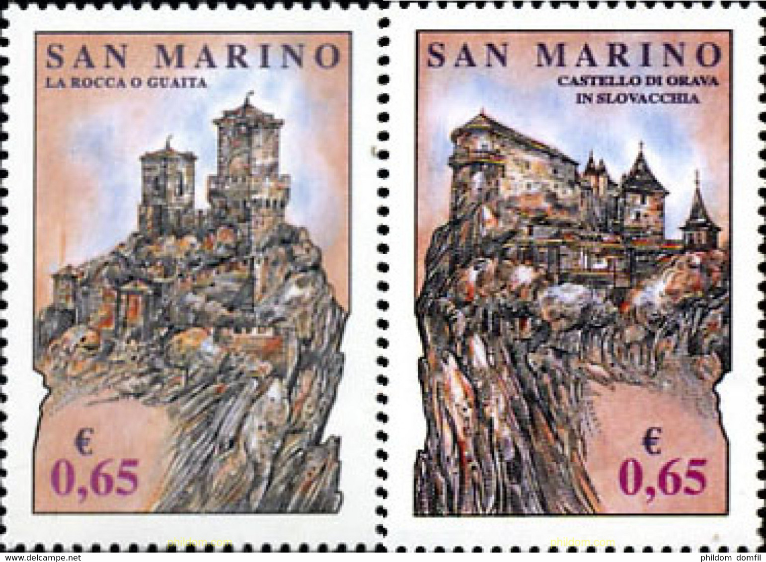 220124 MNH SAN MARINO 2007 FORTALEZAS DE SAN MARINO - Gebraucht