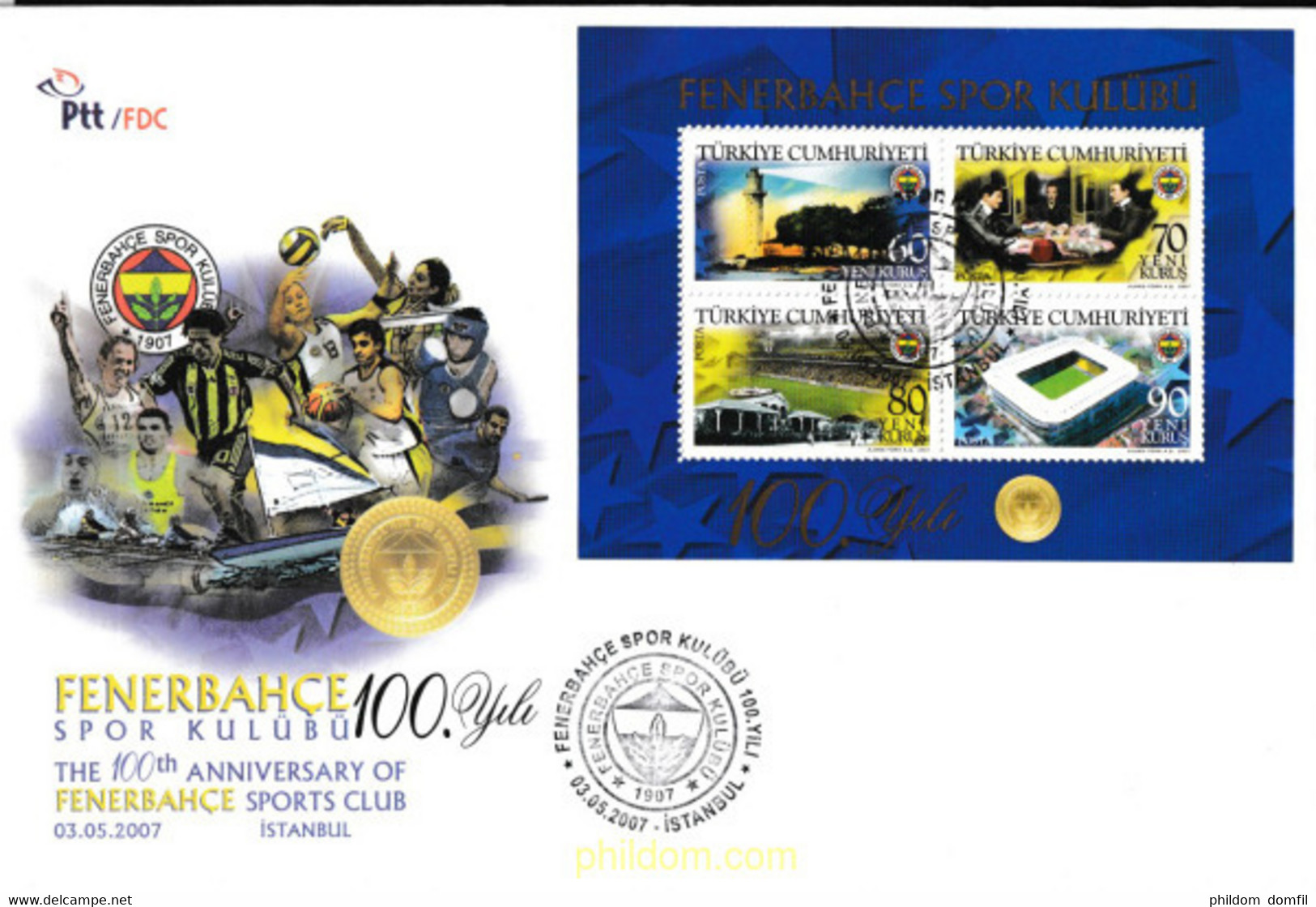 470698 MNH TURQUIA 2007 CENTENARIO DEL CLUB DEPORTIVO FENERBAHCE - Verzamelingen & Reeksen