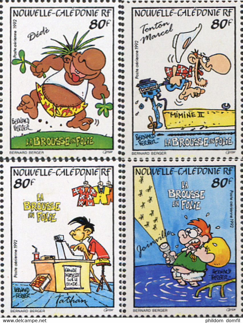 231452 MNH NUEVA CALEDONIA 1992 DISEÑOS HUMORISTICOS - Gebraucht