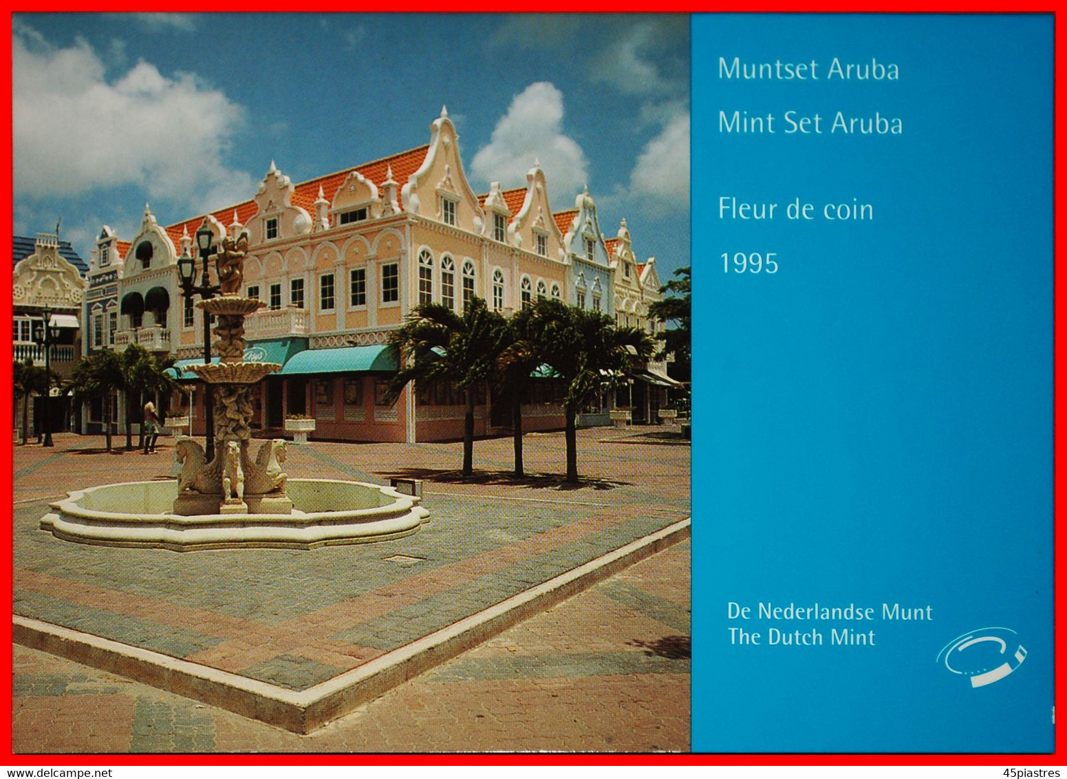 * NETHERLANDS: ARUBA ★ 5-10-25-50 CENTS 1-2 1/2 FLORINS 1995 FDC SET! MINT LUSTRE! SCARCE!★LOW START ★ NO RESERVE! - Aruba