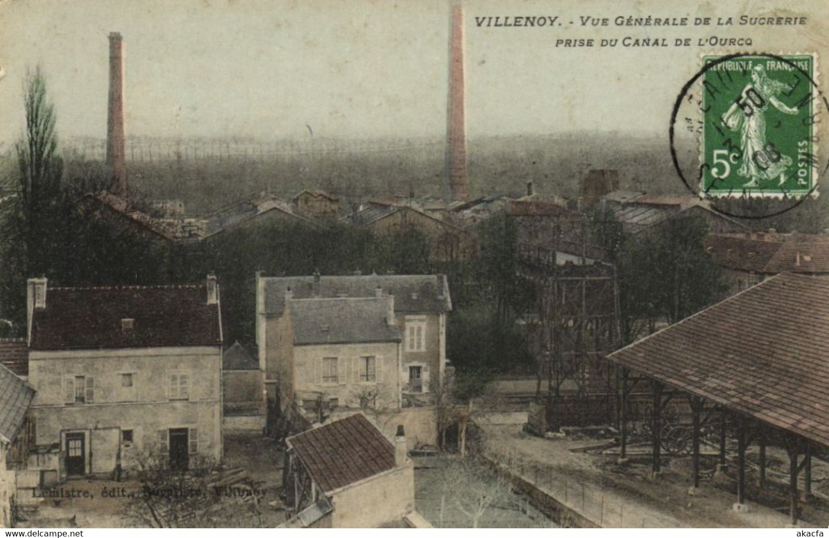 CPA Villenoy - Vue Générale De La Sucherie Prise Du Canal De L'Ourgo (170872) - Villenoy