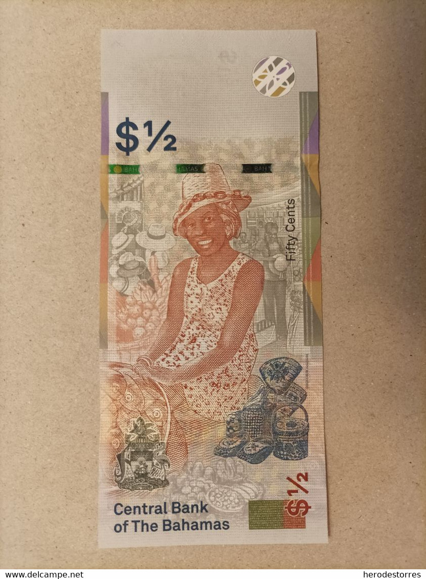 Billete De Bahamas De Medio Dólar, Serie A, UNC - Bahamas