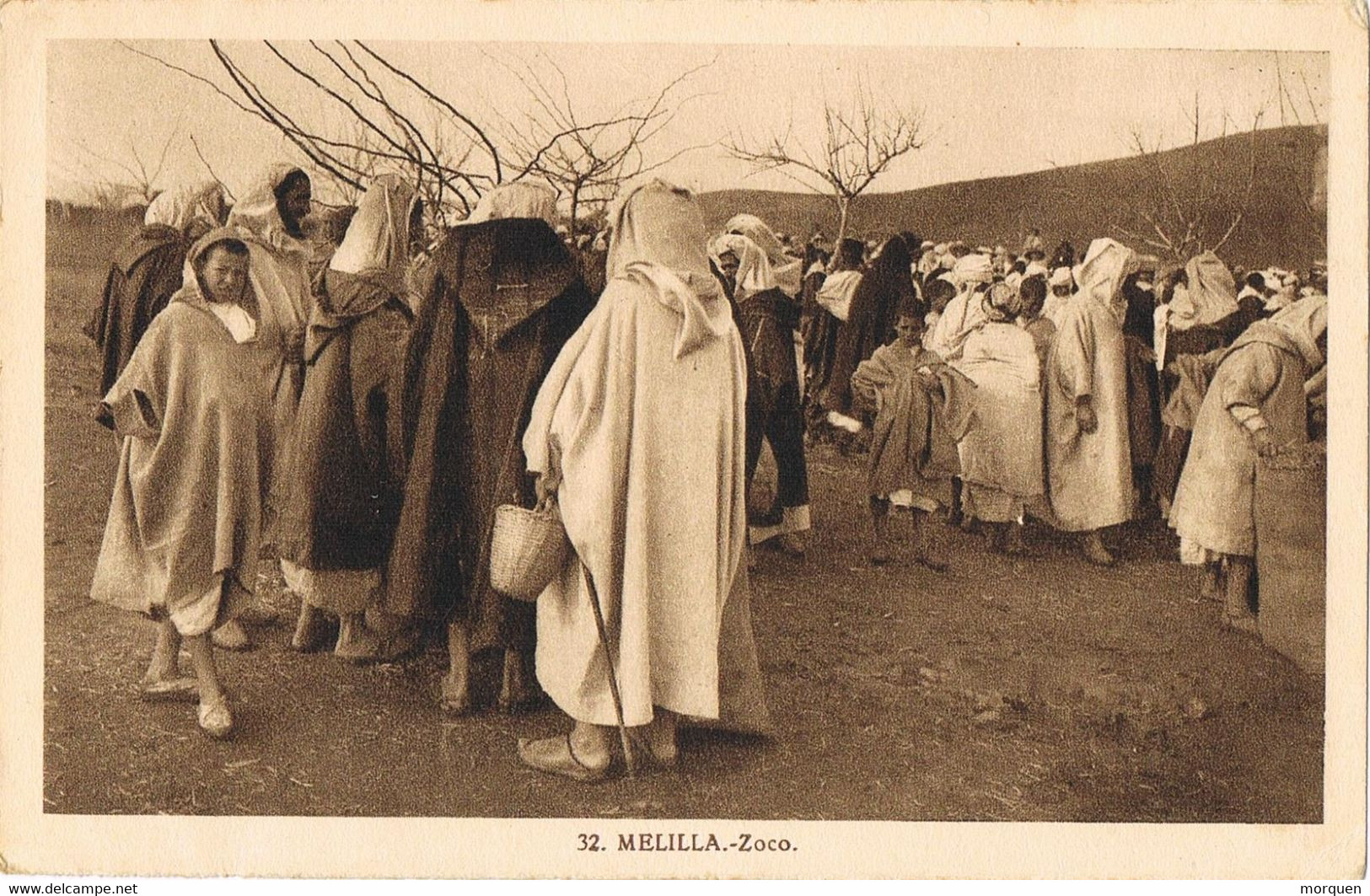 47727. Postal MELILLA. Vista Del Zoco, Mercado. Etnica - Melilla