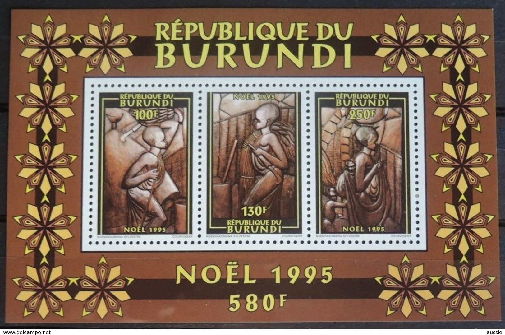 Burundi 1995 OCBn° Bloc 136 *** MNH Cote 11 € Noël Kerstmis Christmas - Blocks & Sheetlets