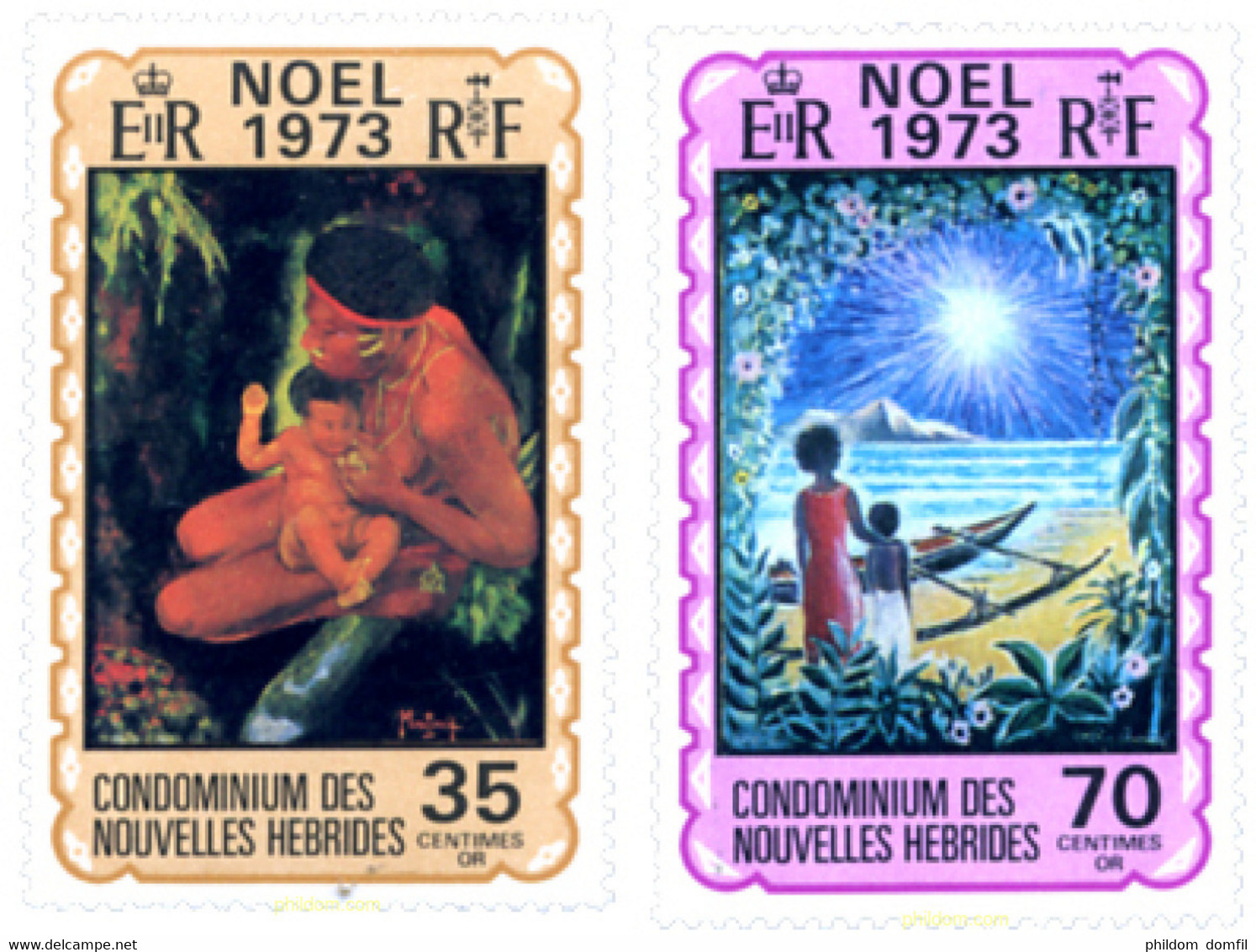 263691 MNH NUEVAS HEBRIDAS 1973 NAVIDAD - Collections, Lots & Séries