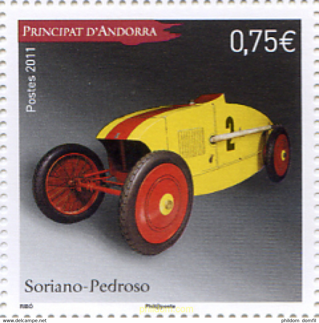 275321 MNH ANDORRA. Admón Francesa 2011 AUTOS - SORIANO PEDROSO - Collections