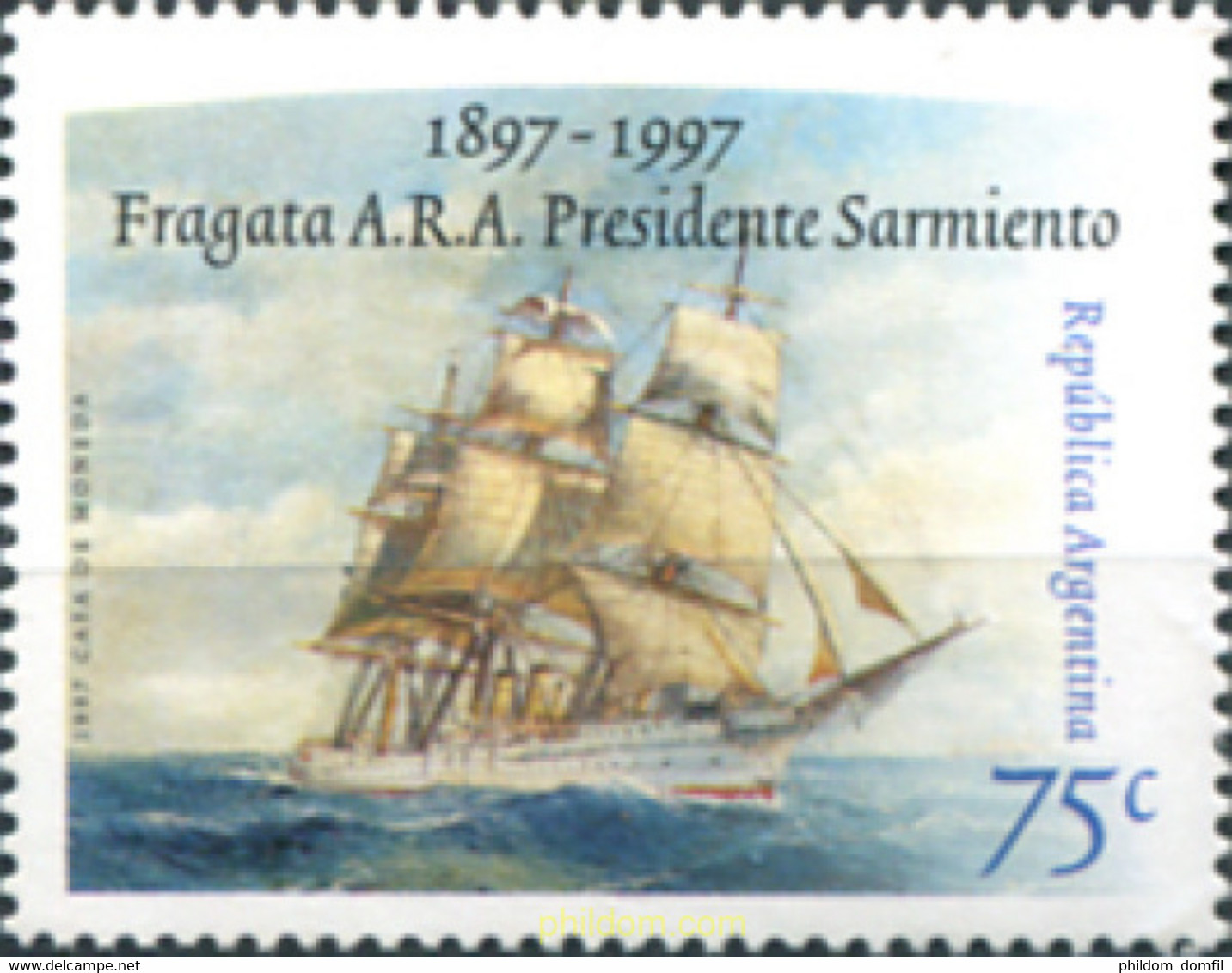 283741 MNH ARGENTINA 1997 CENTENARIO DE LA FRAGATA "PRESIDENTE SARMIENTO" - Gebraucht