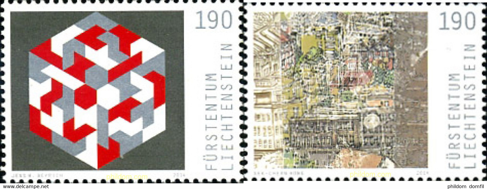 323163 MNH LIECHTENSTEIN 2014 EMISION CONJUNTA CON SINGAPUR - Usados