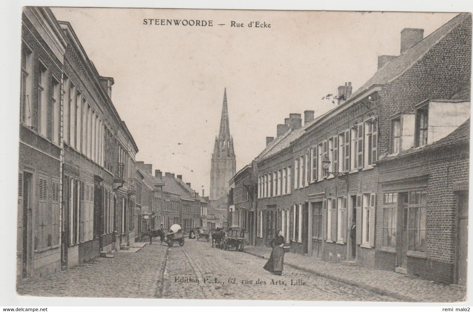 CARTE POSTALE   STEENWOORDE 59  Rue D'Ecke - Steenvoorde