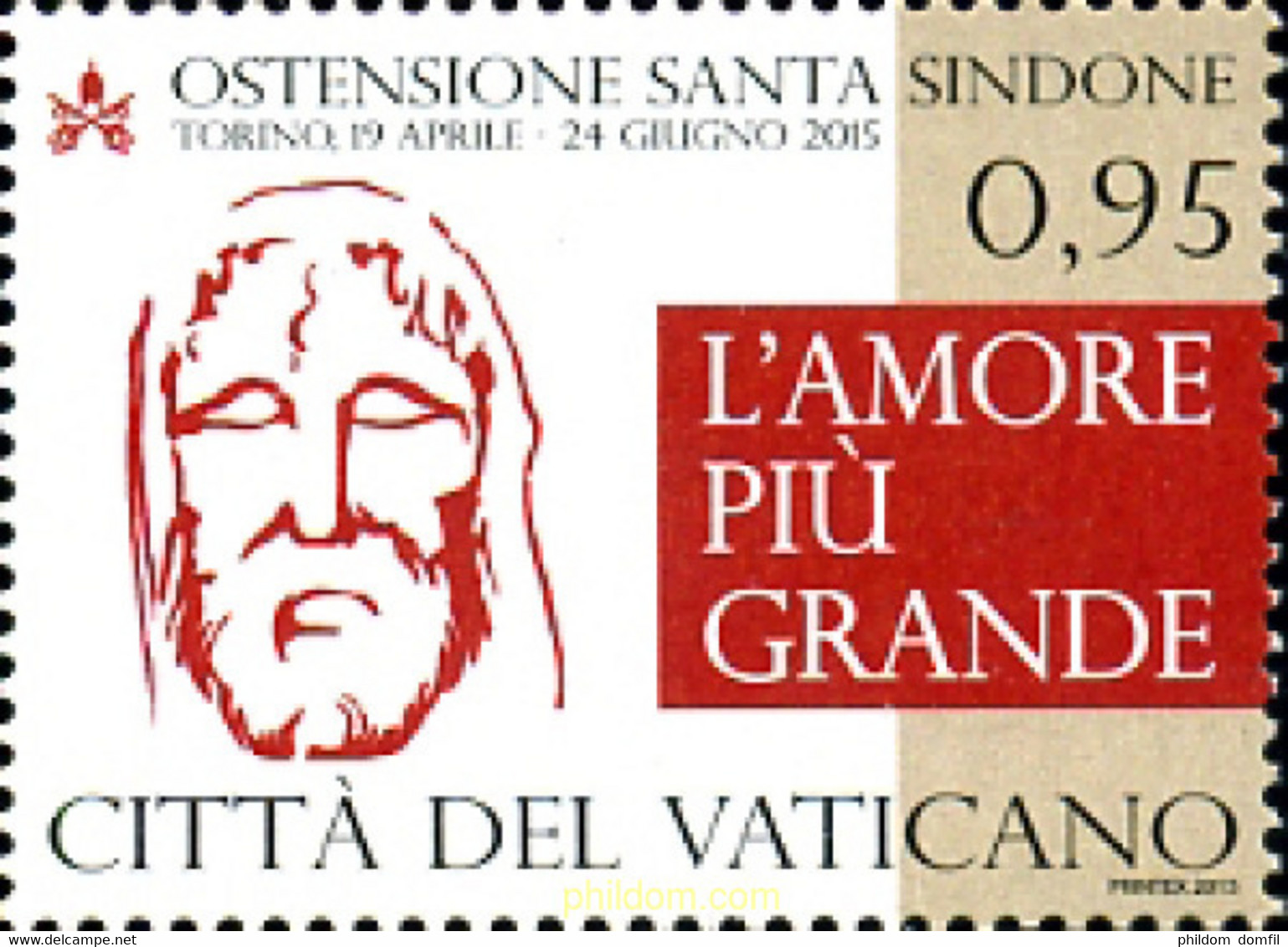 339422 MNH VATICANO 2015 MANTO DE TURIN - Usados