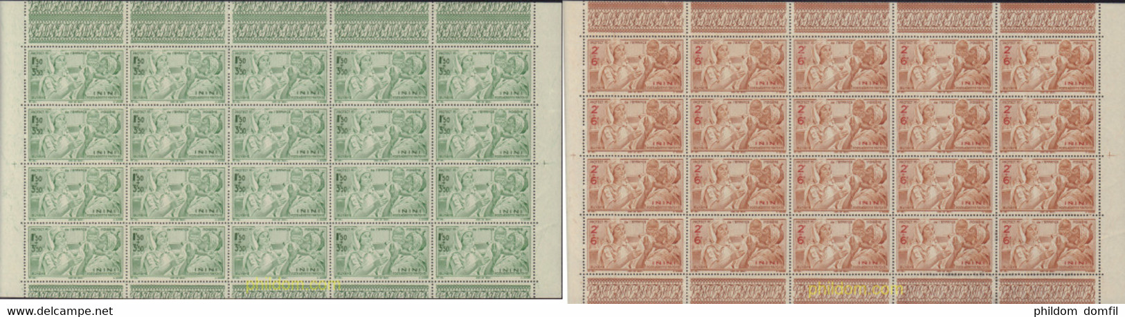 583858 MNH ININI 1942 PROTECCCION DE LA INFANCIA - Gebruikt