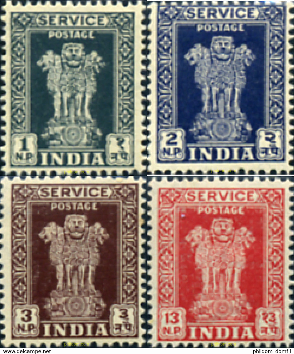 354443 MNH INDIA 1957 COLUMNA DE ASOKA - Neufs