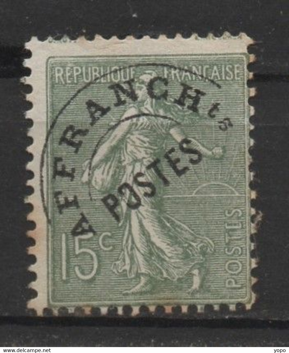 Variété Préoblitéré Semeuse Lignée N° 45 O Avec Manque D’encre - Used Stamps