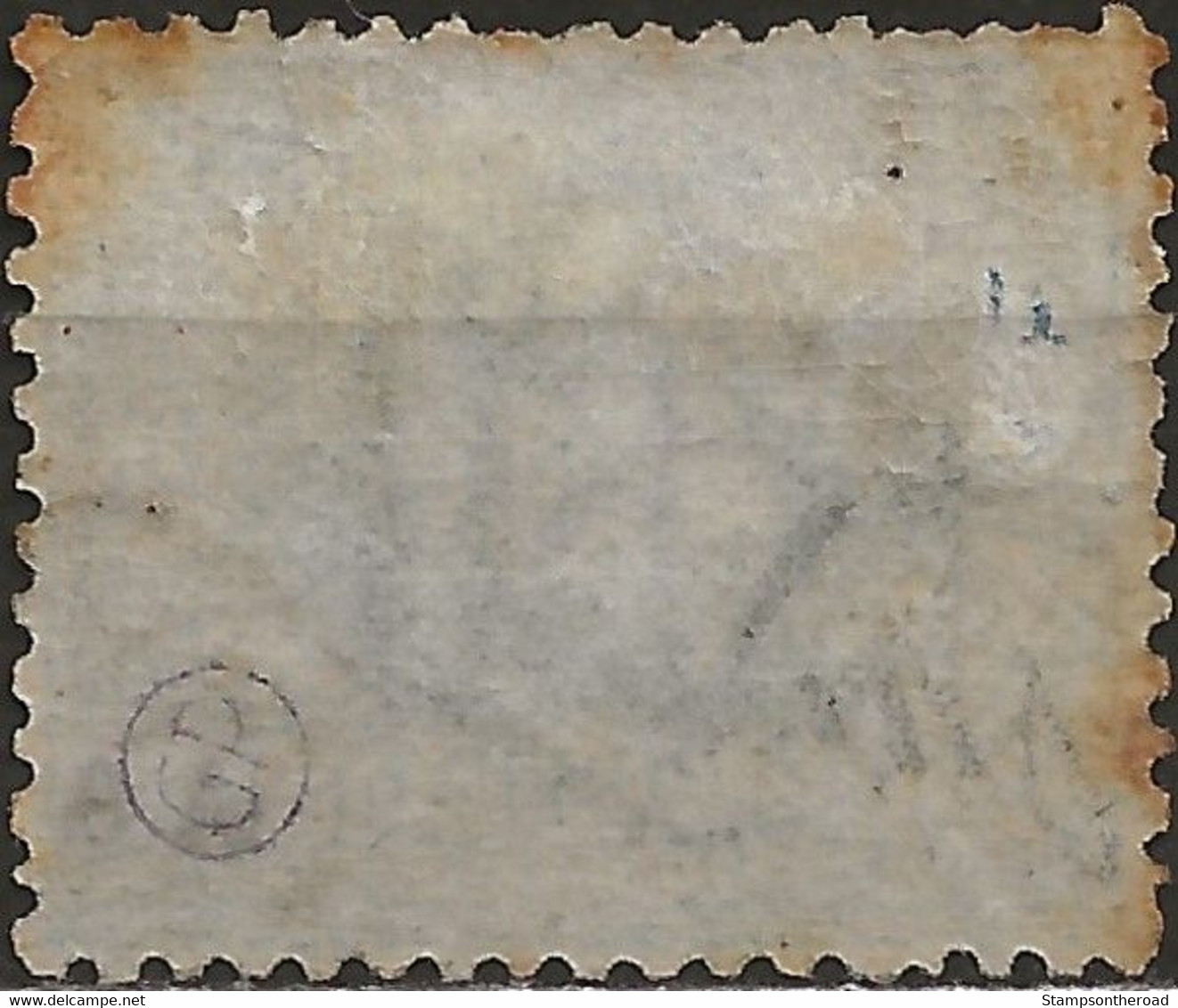 SM3aU - San Marino 1877/90, Sassone Nr. 3a, 10 Cent. Oltremare Chiaro - Usados