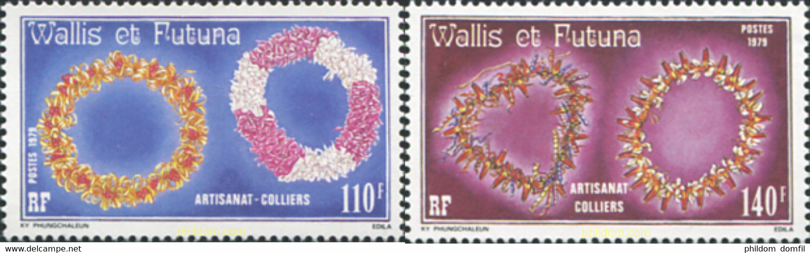 574229 MNH WALLIS Y FUTUNA 1979 COLLARES DE FLORES - Oblitérés