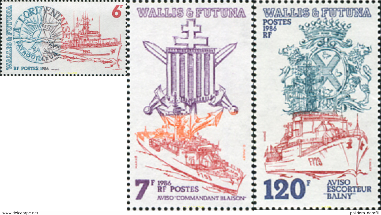 574649 MNH WALLIS Y FUTUNA 1986 BARCOS DE GUERRA - Oblitérés