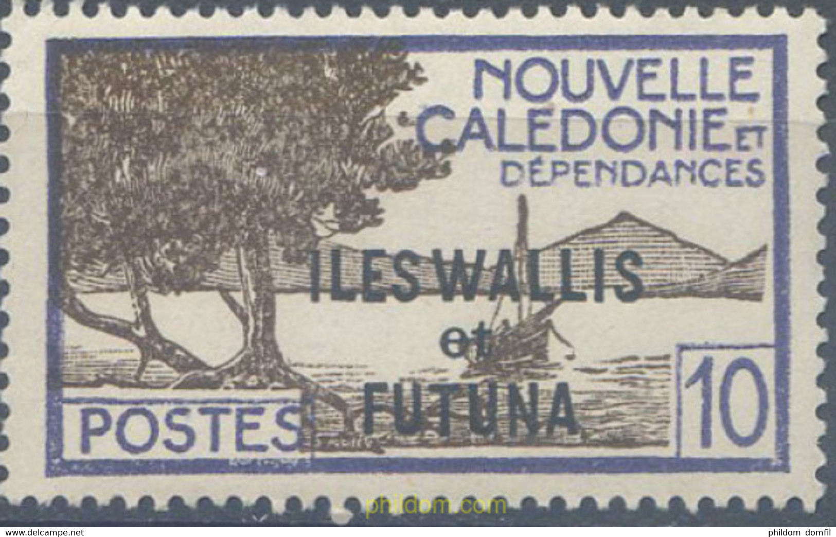 658494 HINGED WALLIS Y FUTUNA 1944 SELLOS DE NUEVA CALEDONIA DE 1928-38 SIN RF SOBRECARGADOS - Used Stamps