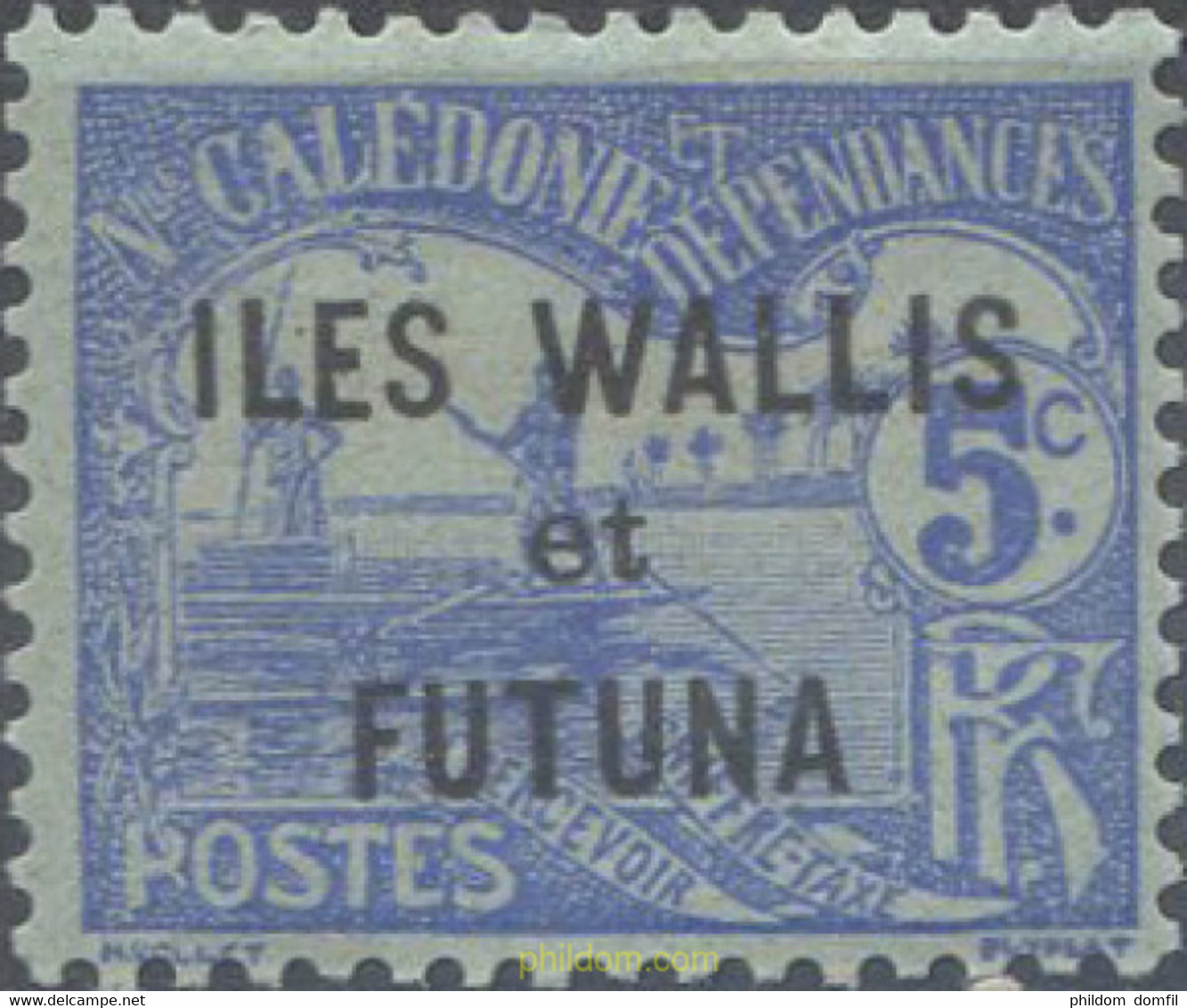 658506 HINGED WALLIS Y FUTUNA 1920 SELLOS DE TASA DE NOVA CALEDONIA DEL 1906 SOBRECARGADOS - Gebraucht