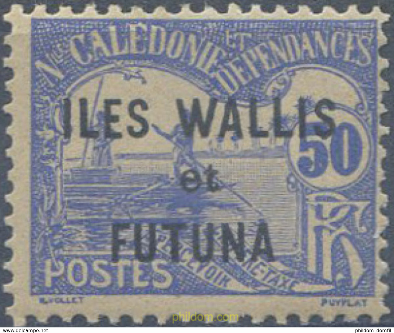 658507 HINGED WALLIS Y FUTUNA 1920 SELLOS DE TASA DE NOVA CALEDONIA DEL 1906 SOBRECARGADOS - Gebraucht