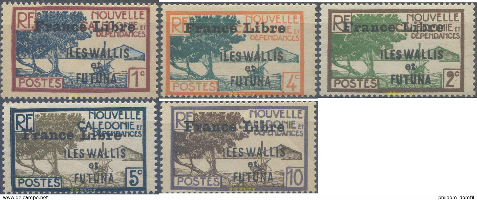 658484 MNH WALLIS Y FUTUNA 1941 SELLOS DEL 1930-29 SOBRECARGADOS - Gebruikt