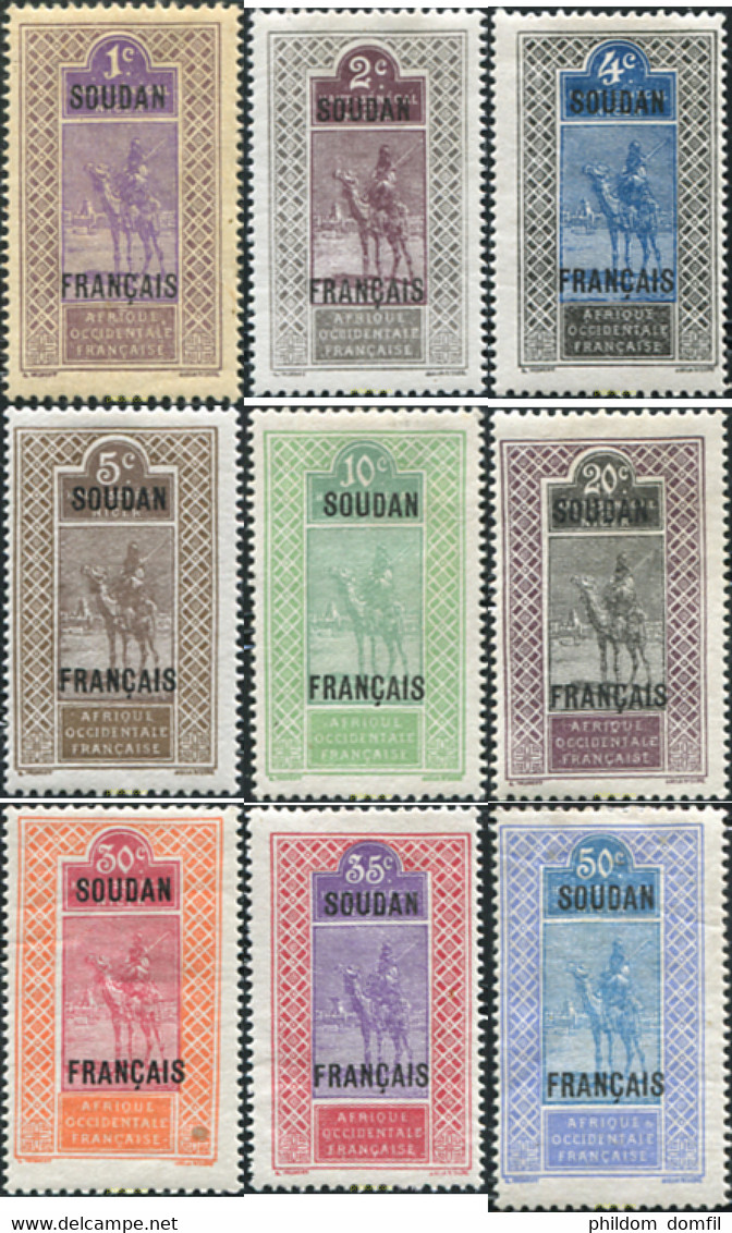674338 HINGED SUDAN FRANCES 1921 SELLOS DE HAUT-SENEGAL SOBRECARGADOS - Autres & Non Classés