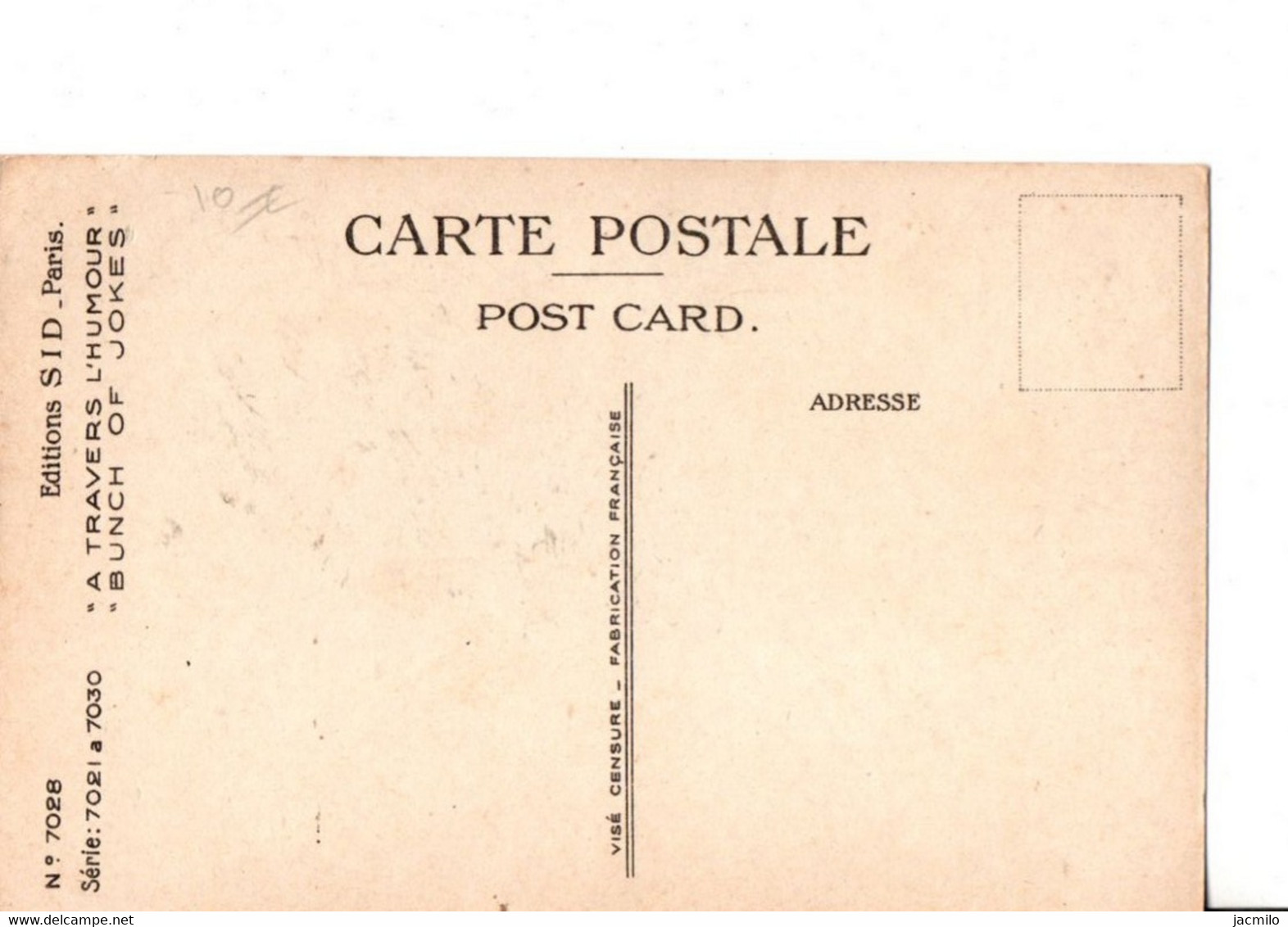 N°7028. Série 7021 à 7030. Edit. SID-Paris "A Travers L'humour". TRES BON ETAT.  En Se Penchant Un Peu, On A Une Vue.... - Mich