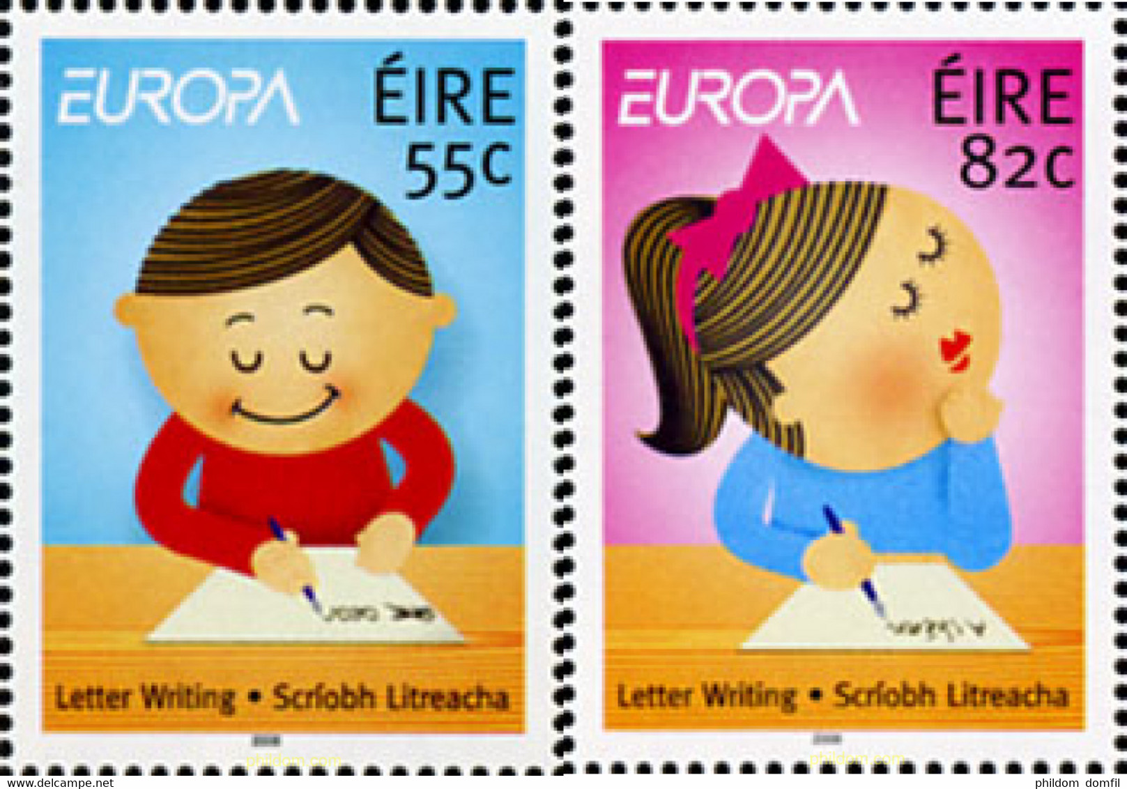 216090 MNH IRLANDA 2008 EUROPA CEPT 2008 CARTAS - Lots & Serien