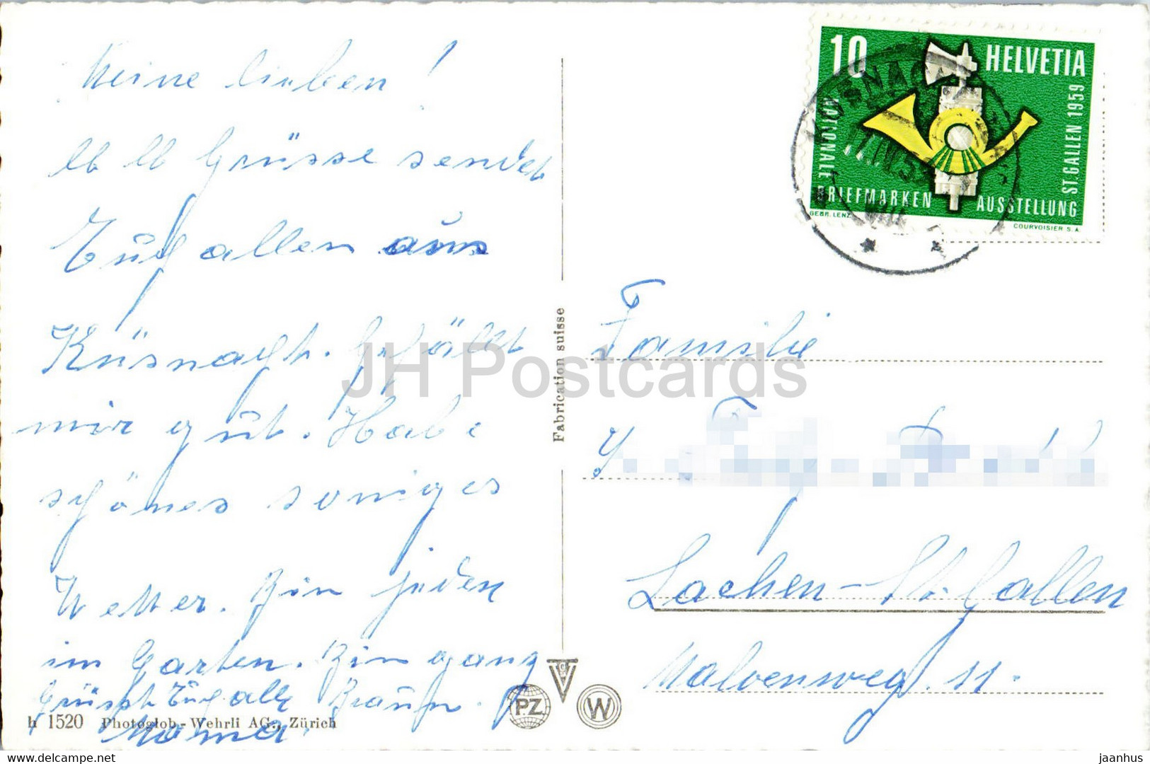 Kusnacht ZH - 1520 - 1959 - Old Postcard - Switzerland - Used - Küsnacht