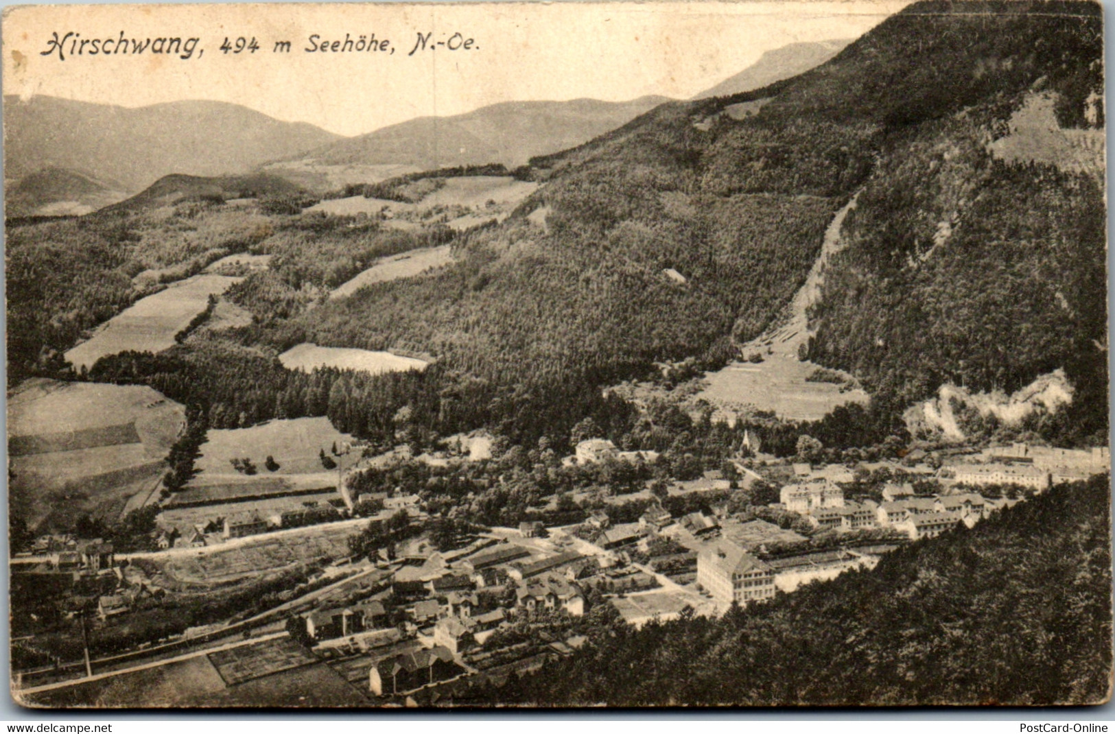 39900 - Niederösterreich - Hirschwang , Panorama - Gelaufen 1920 - Raxgebiet