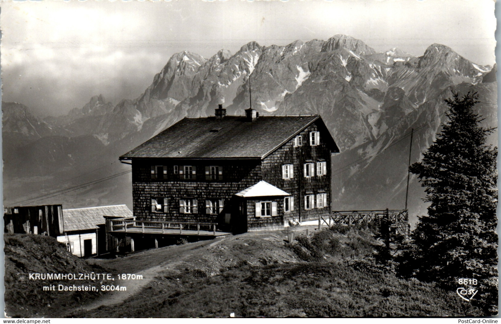 40161 - Steiermark - Krummholzhütte Mit Dachstein - Gelaufen 1958 - Haus Im Ennstal