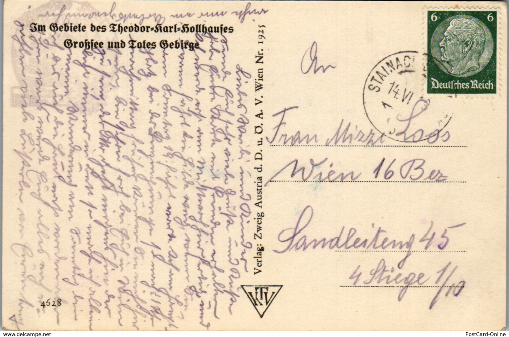 40239 - Steiermark - Tauplitz , Großsee U. Totes Gebirge , Tauplitzalpe - Gelaufen 1925 - Tauplitz