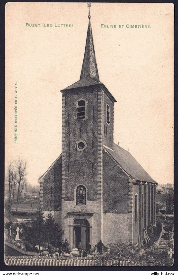 +++ CPA - BUZET LEZ LUTTRE - Eglise Et Cimetière // - Pont-à-Celles