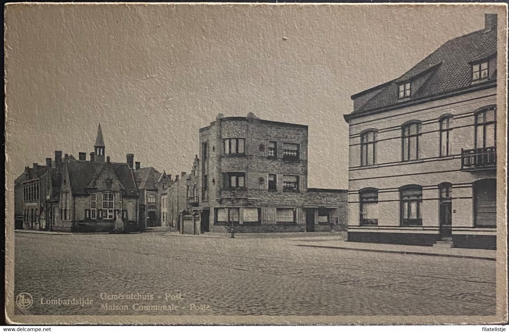 Lombardijse Gemeentehuis En Post - Westende